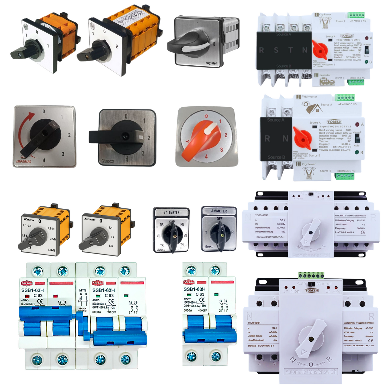 Change Overs, LV Disconnectors & Selectors