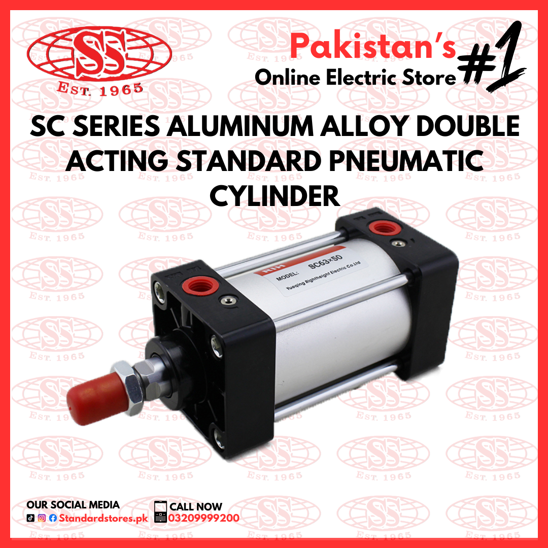 Silinder Click SC Series Aluminum Alloy Double Acting Standard Pneumatic Cylinder ...