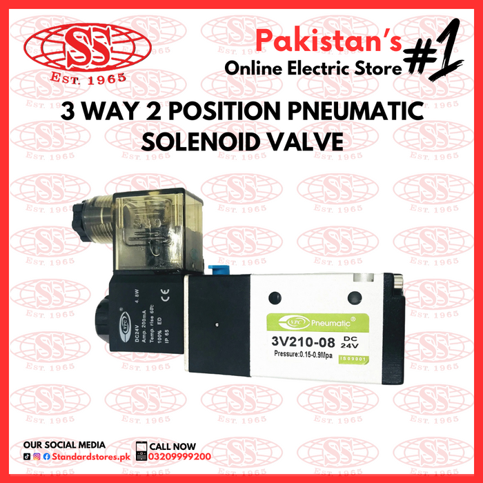 3 Way 2 Position Pneumatic Solenoid Valve standard store, standard electric co.