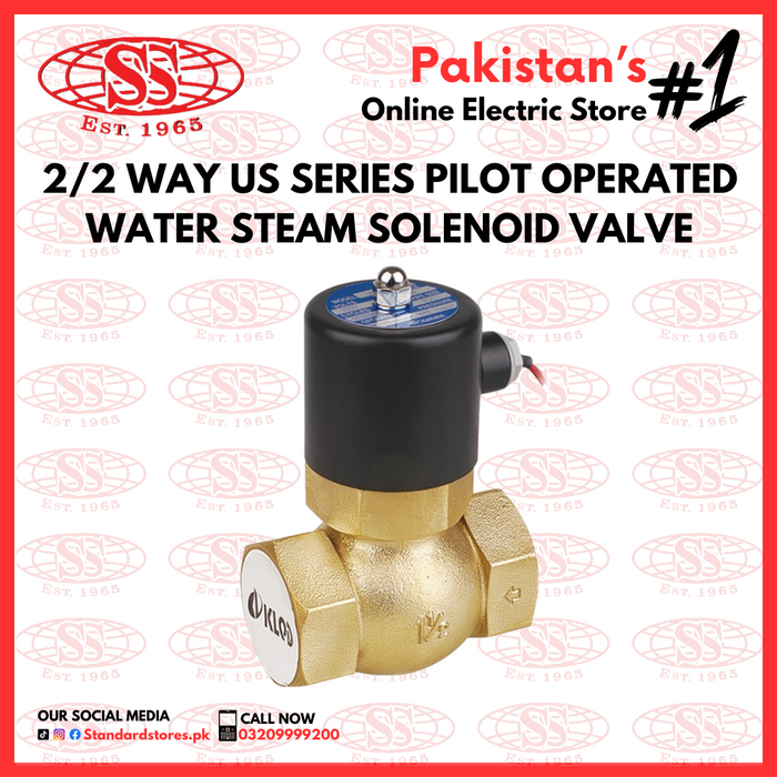 2/2 Way US Series Pilot Operated Water Steam Solenoid Valve standard store, standard electric co.