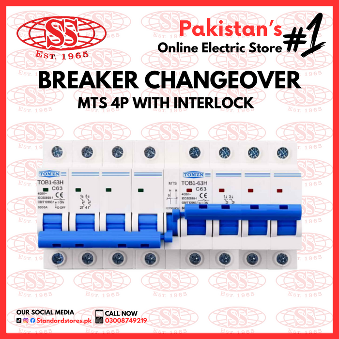 Breaker Changeover MTS 4P 63AMP With Interlock Safety