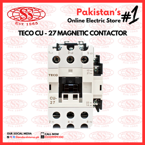 Teco CU-27 Magnetic Contactor - Industrial Electrical Switch for Reliable Control ,standard store, standard electric co.