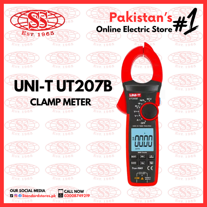 Digital Clamp Meter UNI-T UT207B 1000A AC/DC