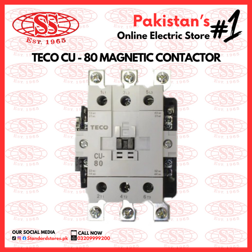 Teco CU 80 Magnetic Contactor –  Industrial Electrical Switch for Reliable Control, standard store, standard electric co.