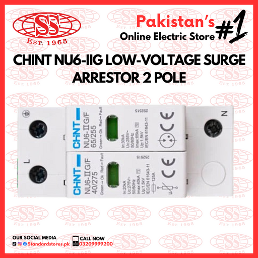 Chint NU6-IIG Low-Voltage Surge Arrestor 2 Pole, standard store, standard electric co.