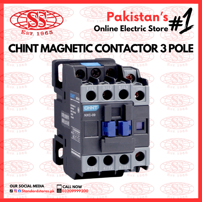 Chint Magnetic Contactor 3 Pole (NXC 09), standard store, standard electric co.