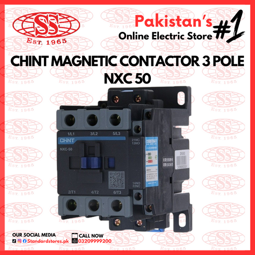 Chint Magnetic Contactor 3 Pole (NXC 50),  standard store, standard electric co.