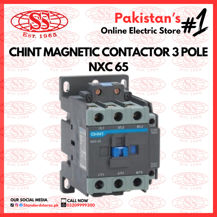 Chint Magnetic Contactor 3 Pole (NXC 65),  standard store, standard electric co.