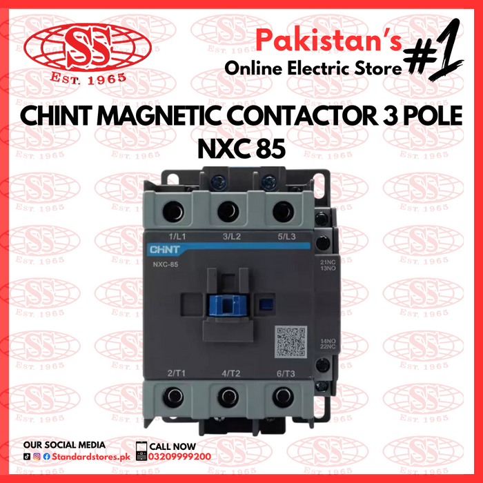 Chint Magnetic Contactor 3 Pole NXC 85,  standard store, standard electric co.