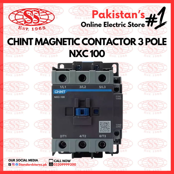 Chint Magnetic Contactor 3 Pole (NXC 100),  standard store, standard electric co.