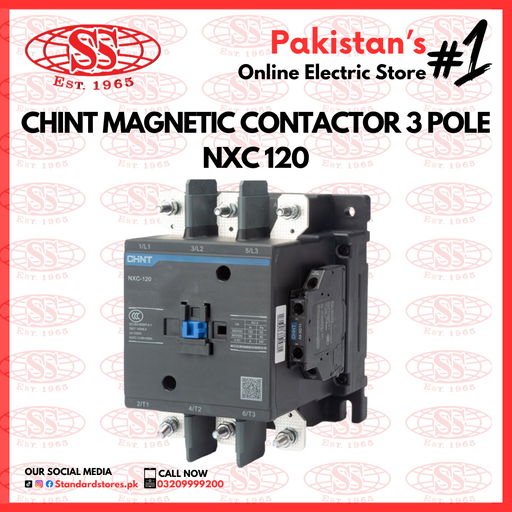 Chint Magnetic Contactor 3 Pole (NXC 120),  standard store, standard electric co.