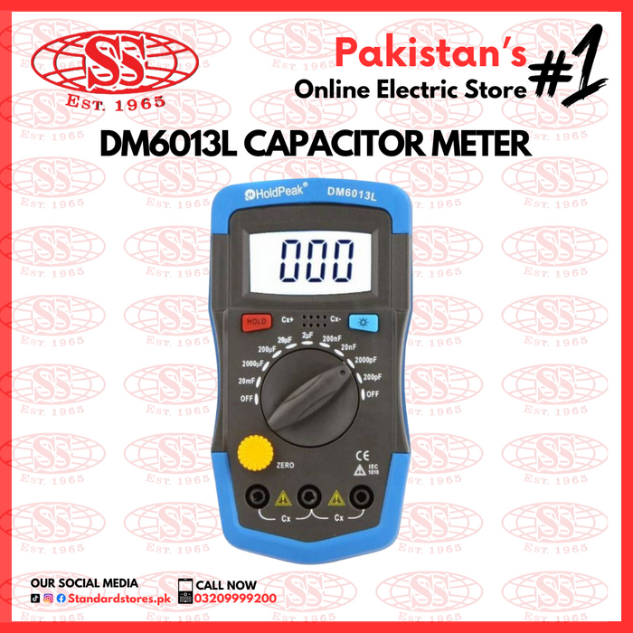 DM6013L Handheld Digital Capacitor Tester Meter,  Standard Store, standard electric co.