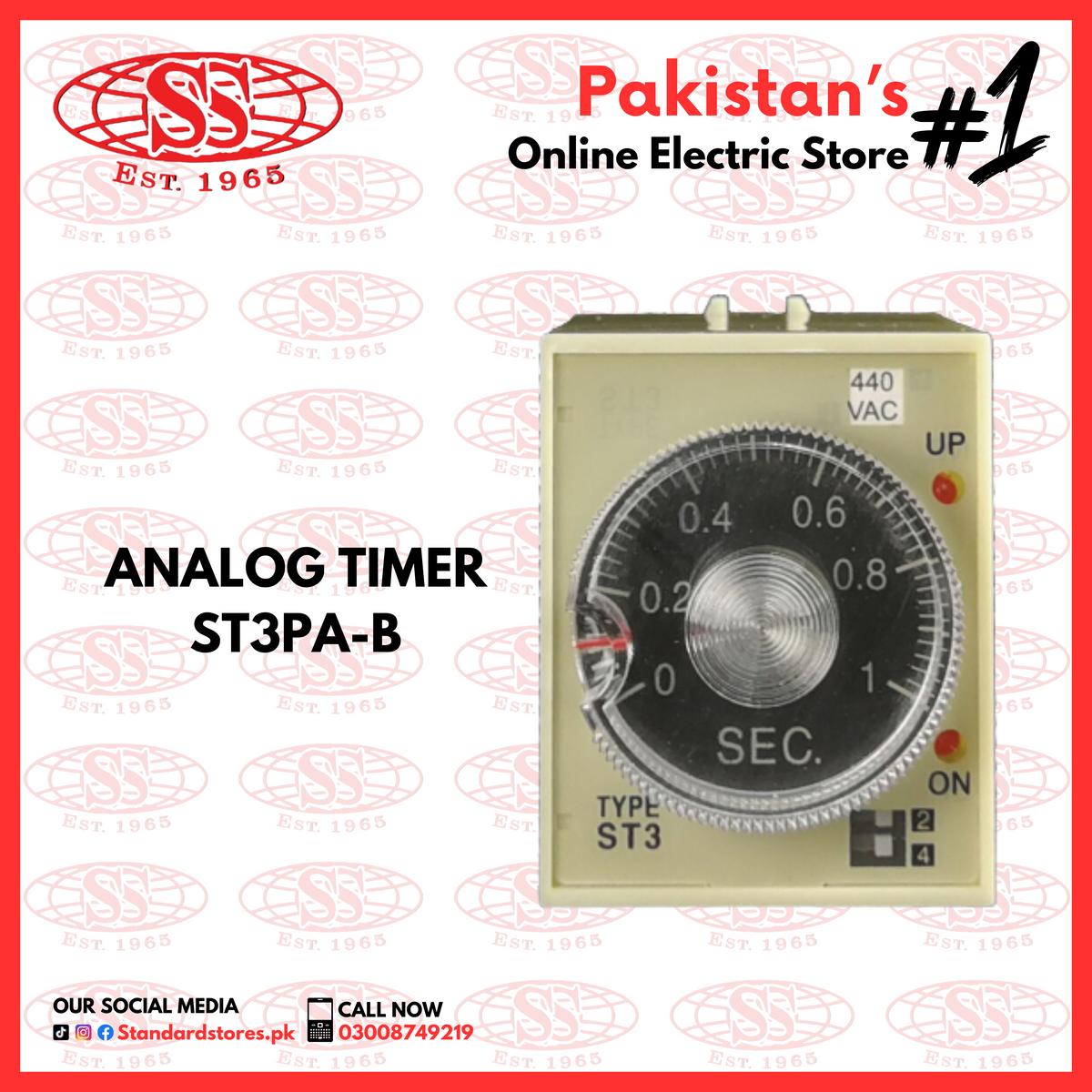 Analog Timer ST3PA-B (1SEC - 6Min) — Standard Electric Co.
