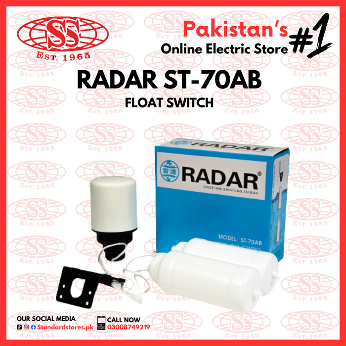 Float Switch Radar ST-70AB for Water Tanks