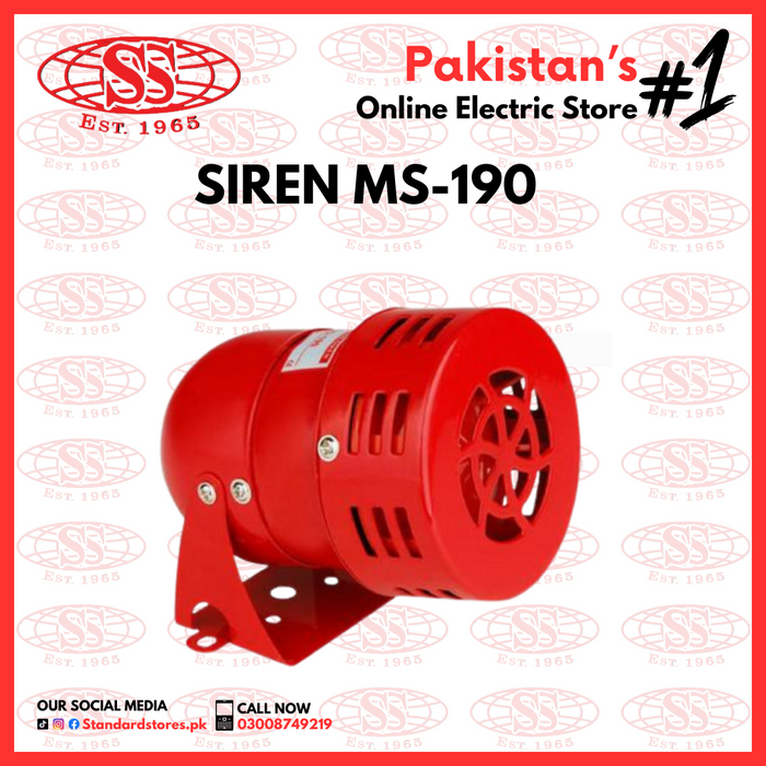 Alarm Hooter/Sirens MS-190 / MS-290 / MS-390 / MS-490