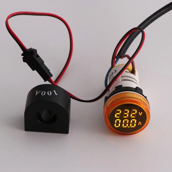 LED Indicator 3 IN 1 Round 22mm Amp/Volt/Hz