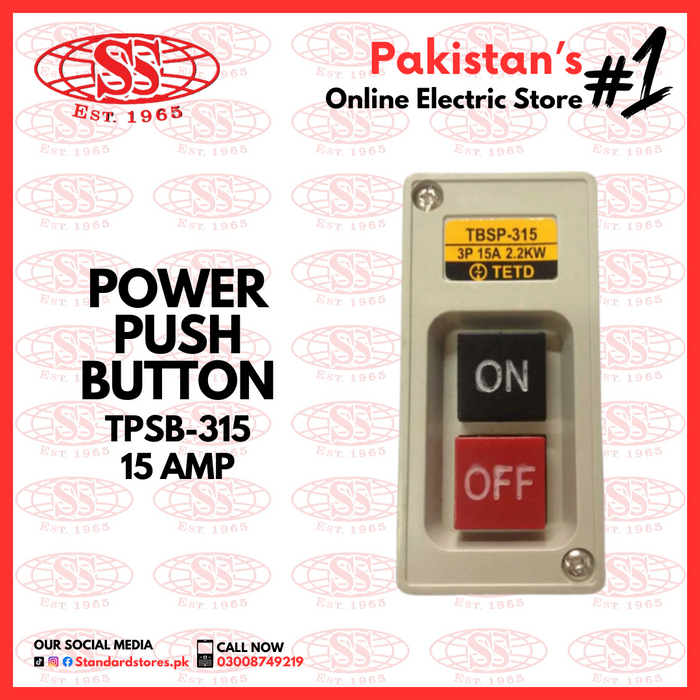 Power Push Button TPSB-330 30A / TPSB-315 15A