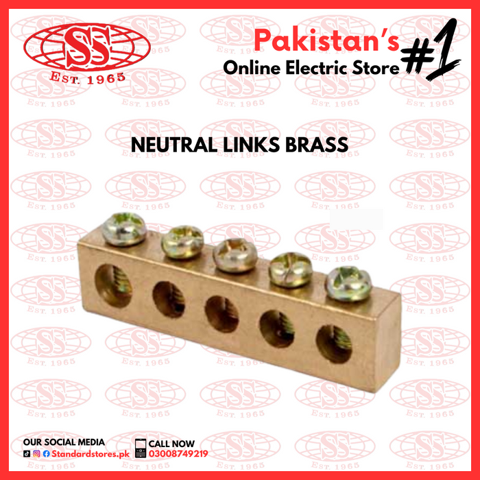 Electrical Wire Neutral Links brass tba pics/ specs