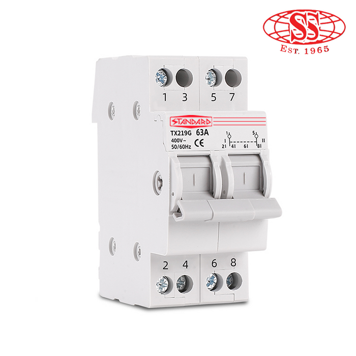 63A Breaker Changeover 2 Pole Switch