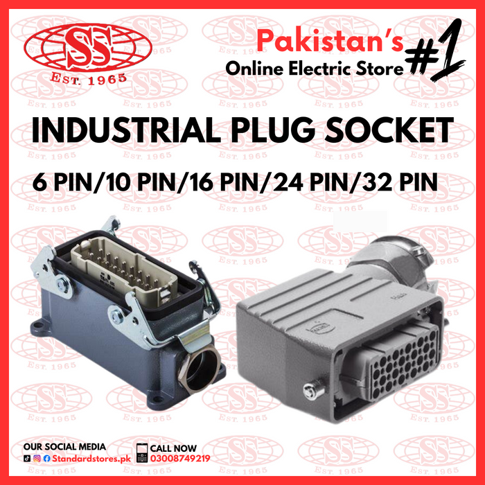 Industrial plug socket 6Pin / 10Pin / 16Pin / 24Pin / 32Pin