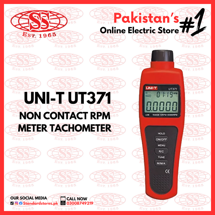 UNI-T Non Contact RPM Meter Tachometer UT371