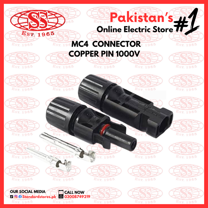 MC4 Connector 1000V DC copper pin