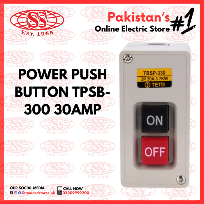 Power Push Button TPSB-330 30A / TPSB-315 15A