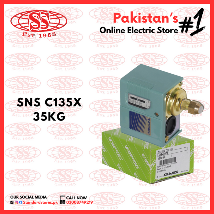 Saginomiya SNS Pressure Switch (SNS-C101X,SNS-C102X,SNS-C103X,SNS-C104X,SNS-C106X,SNS-C110X,SNS-C120X,SNS-C130X,SNS-C135X)