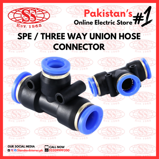 SPE / Three Way Union Hose Connector, standard store, standard electric co.