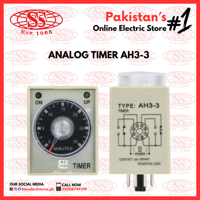 Analog Timer AH3-3 60SEC