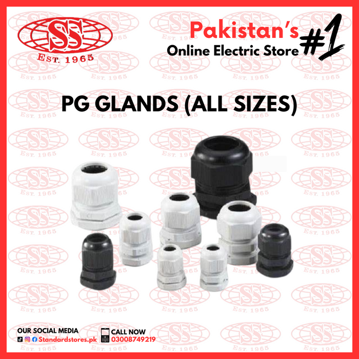 Electrical Wire PG Glands (All Sizes)