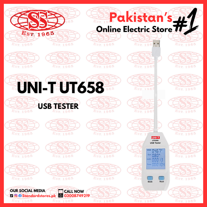 USB Tester UNI-T UT658 — Standard Electric Co.