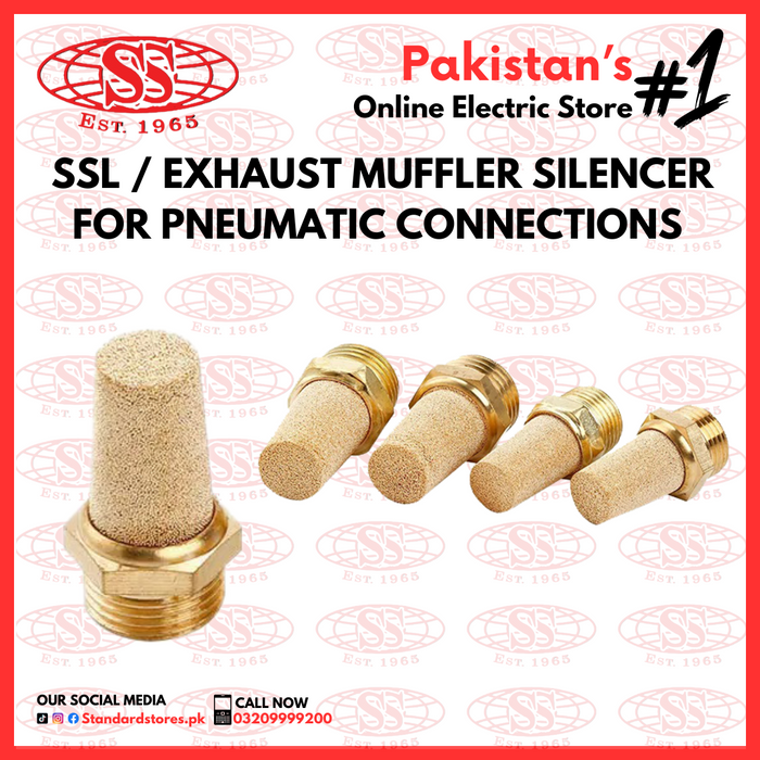 SSL / Exhaust Muffler Silence for Pneumatic Connections, standard store, standard electric co.