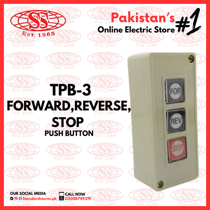 Control Push Button TPB-3 Forward/Reverse/Stop