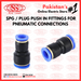 SPG / Plug Push In fittings for pneumatic connections, standard store, standard electric