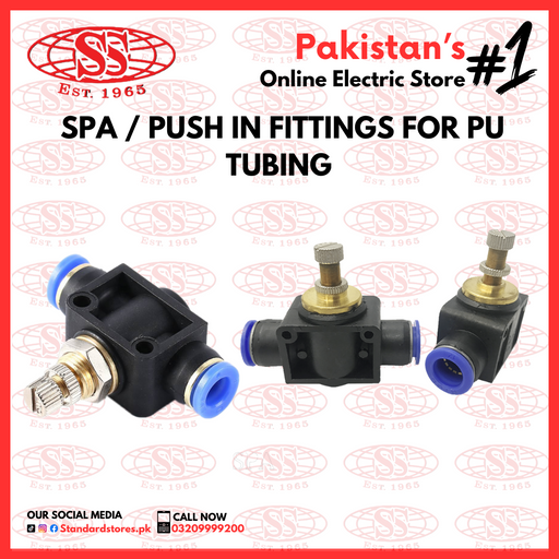 SPA / Push in Fittings for PU tubing, standard store, standard electric co.