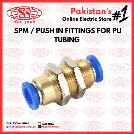 SPM / Push in Fittings for PU tubing, standard store, standard electric co.