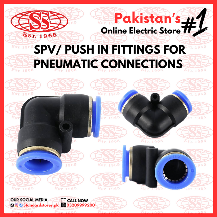 SPV / Push in Fittings for Pneumatic Connections, standard store, standard electric