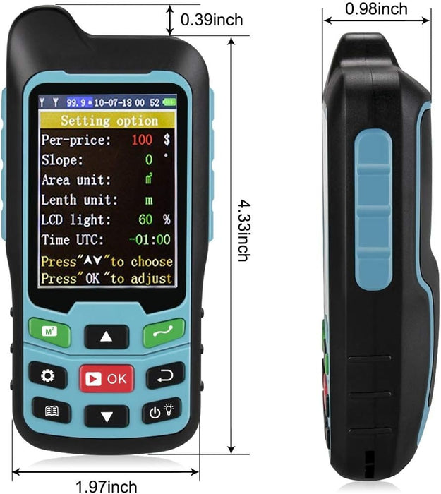 Area Meter Machine GPS/Plough Land Meter 8042 - Handheld G-P-S Area Meter Tester ...