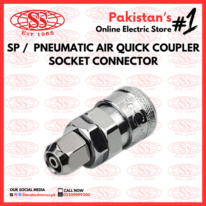 SP/PP / Pneumatic Air Quick Coupler Socket Connector, standard store, standard electric co.