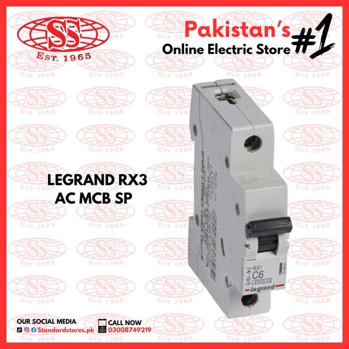 Legrand RX3 AC MCB SP / DP / TP / FP