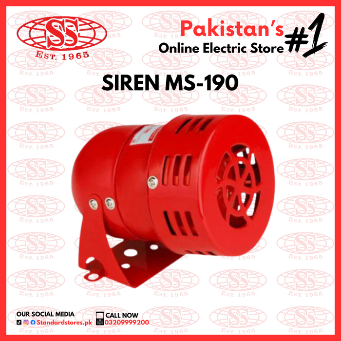 Alarm Hooter/Sirens MS-190 / MS-290 / MS-390 / MS-490