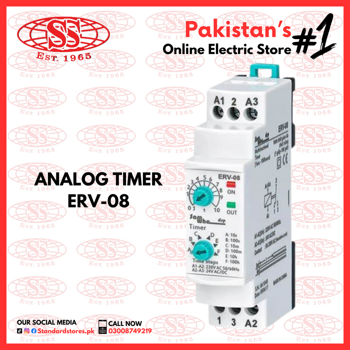 Din Rail Timer (10SEC - 100HOURS)