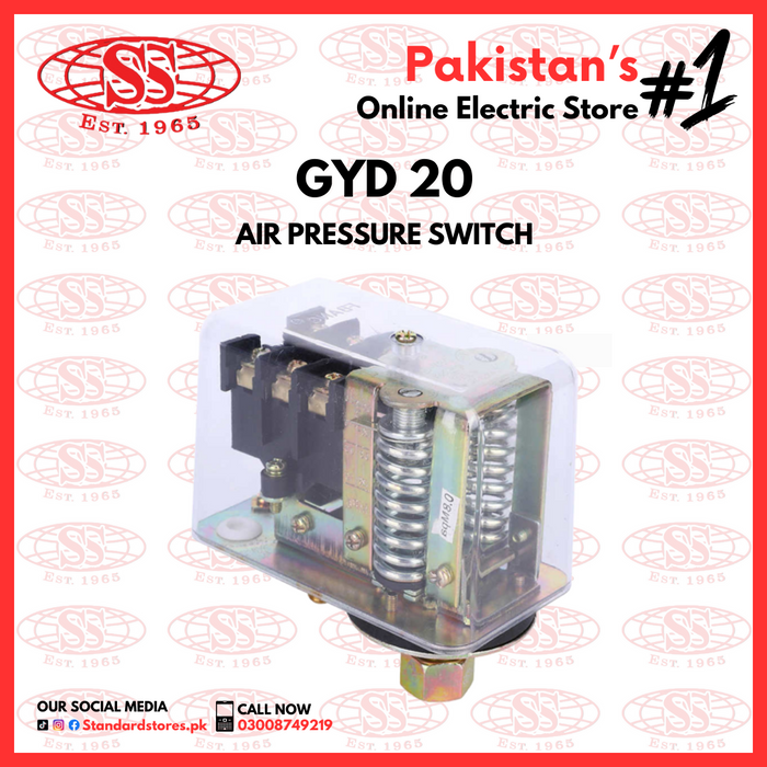 Pressure Switch for Air Compressor 3 Phase GYD-20