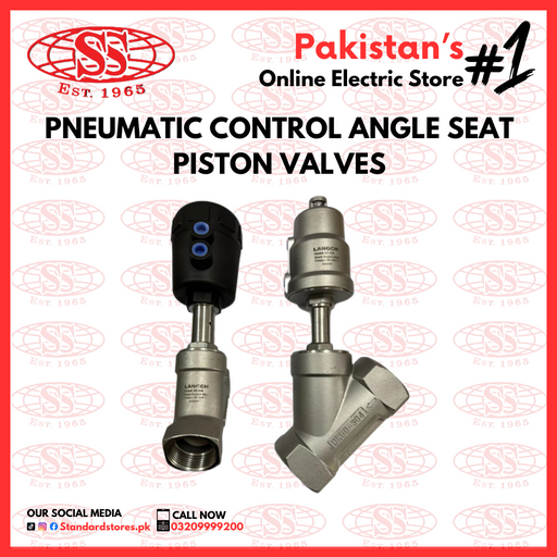 Pneumatic Control Angle Seat Piston Valves, standard store, standard electric co.