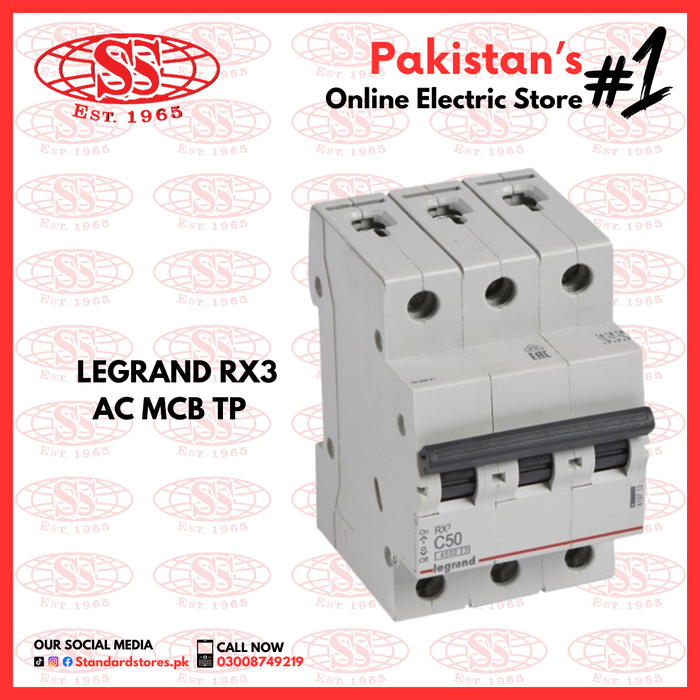 Legrand RX3 AC MCB SP / DP / TP / FP