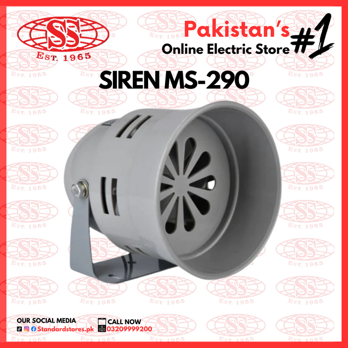 Alarm Hooter/Sirens MS-190 / MS-290 / MS-390 / MS-490, standard stores, standard electric co.