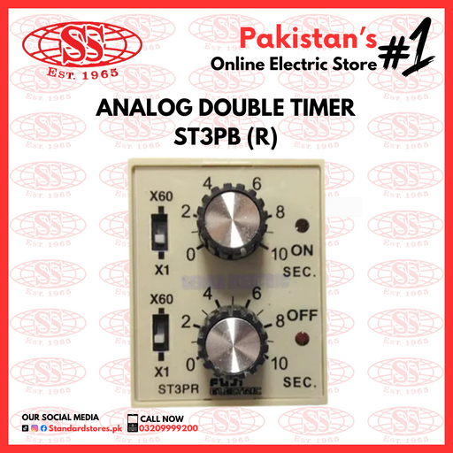 Analog Double Timer ST3PB(R), standard stores, standard electric co.