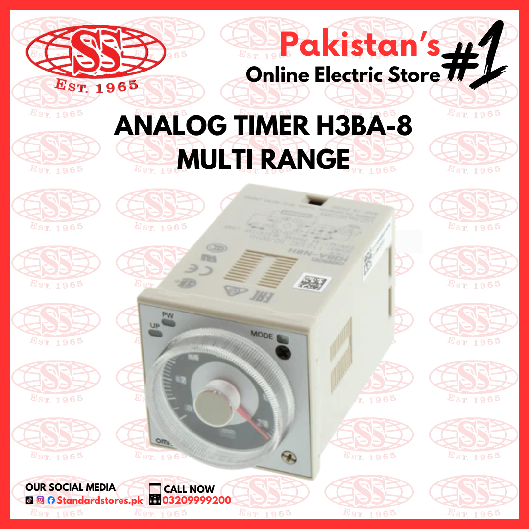 Analog Timer H3BA-8 Multi Range (24V-220V AC/DC) — Standard Electric Co.