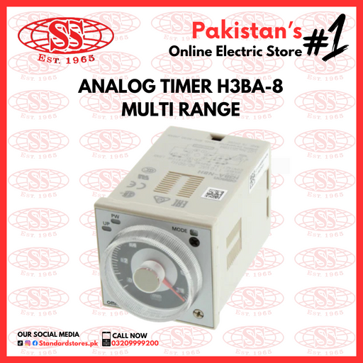 Analog Timer H3BA-8 Multi Range (24V-220V AC/DC), standard stores, standard electric co.